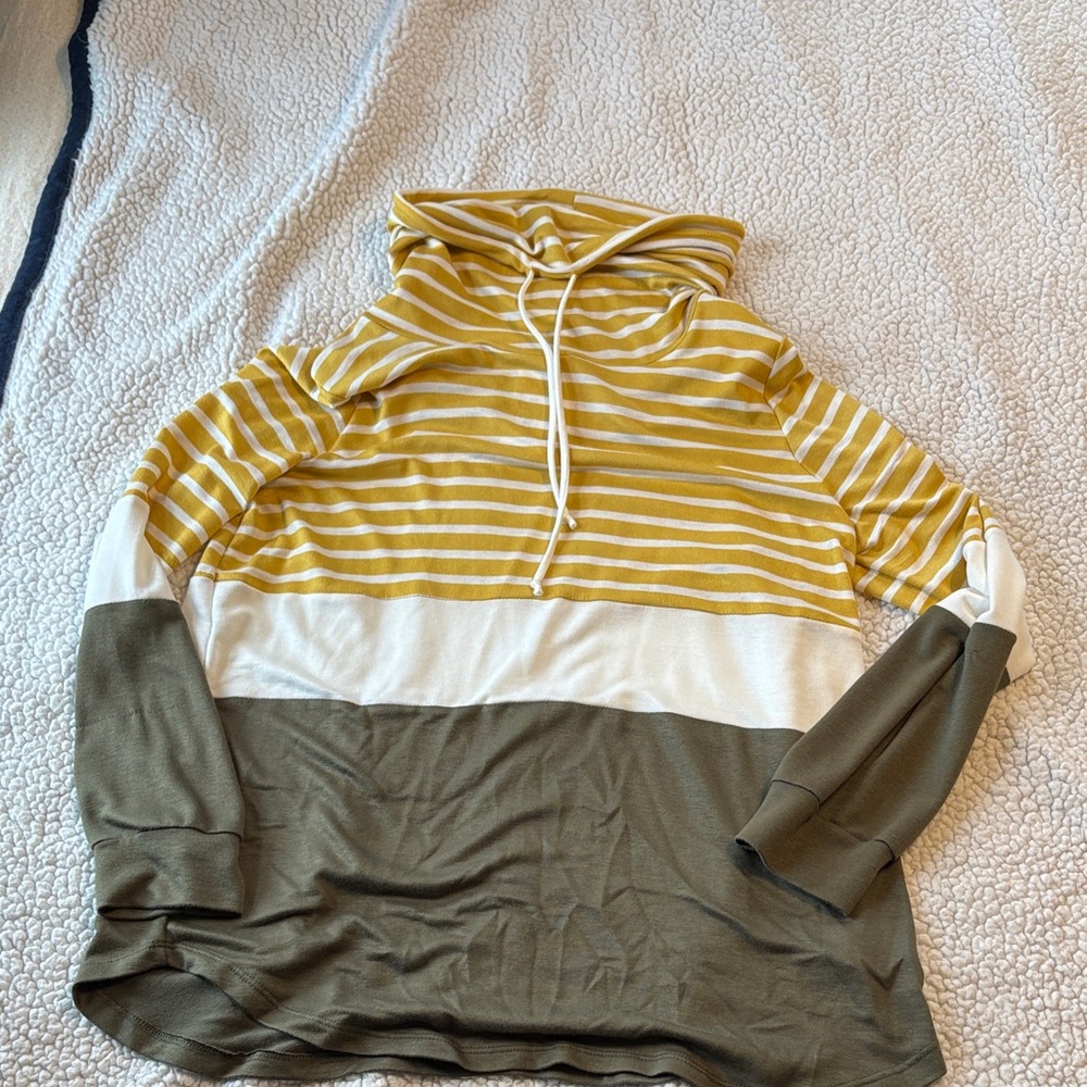 Striped Yellow and Olive shirt